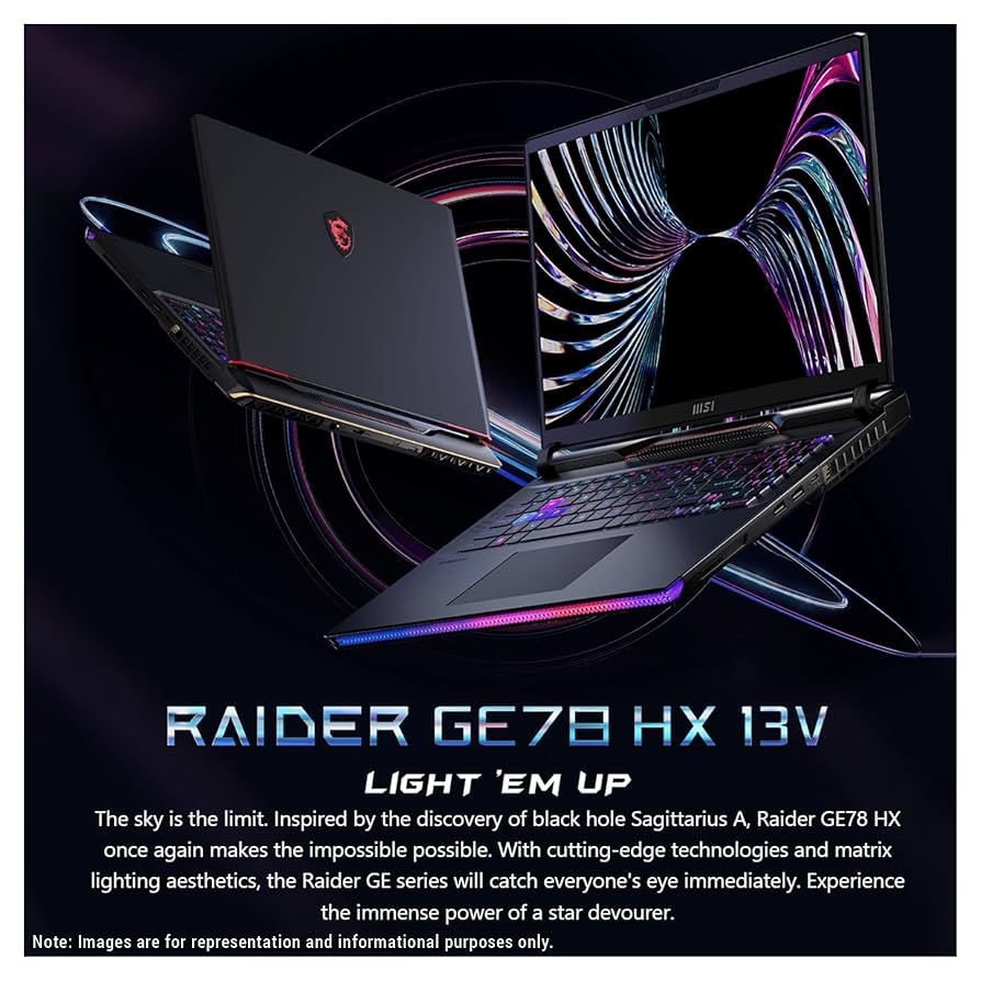 Amazon.com: MSI Raider 17 Gaming Laptop, Intel i9-13950HX